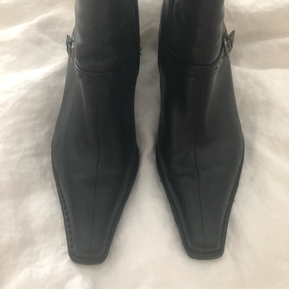 ECCO BLACK LEATHER ZIPPER BOOTS (39) NIB - Picture 11 of 16
